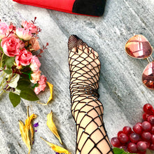 Load image into Gallery viewer, Sparkly Glitter Fishnet Tights with Rhinestones