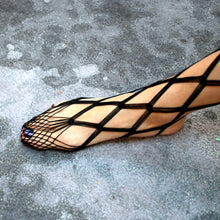 Load image into Gallery viewer, Criss Cross Fishnet Tights
