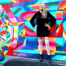 Load image into Gallery viewer, Gray Thigh High Socks