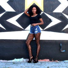 Load image into Gallery viewer, Stars & Moons Fishnet Tights