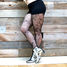 Load image into Gallery viewer, Floral Fairy Grunge Fishnet Tights