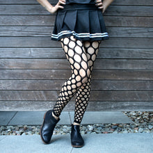 Load image into Gallery viewer, Pothole Goth Fishnet Tights