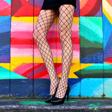 Load image into Gallery viewer, Sparkly Glitter Fishnet Tights with Rhinestones
