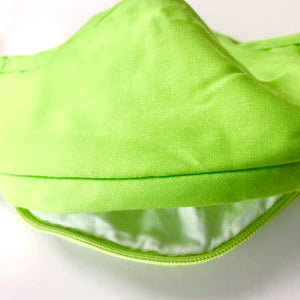 Carbon Filter Face Mask in Bright Green with Activated Carbon PM 2.5 Filter Insert