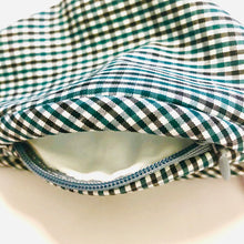 Load image into Gallery viewer, Blue Gingham Plaid Face Mask with Filter Pocket, Nose Wire and Adjustable Straps

