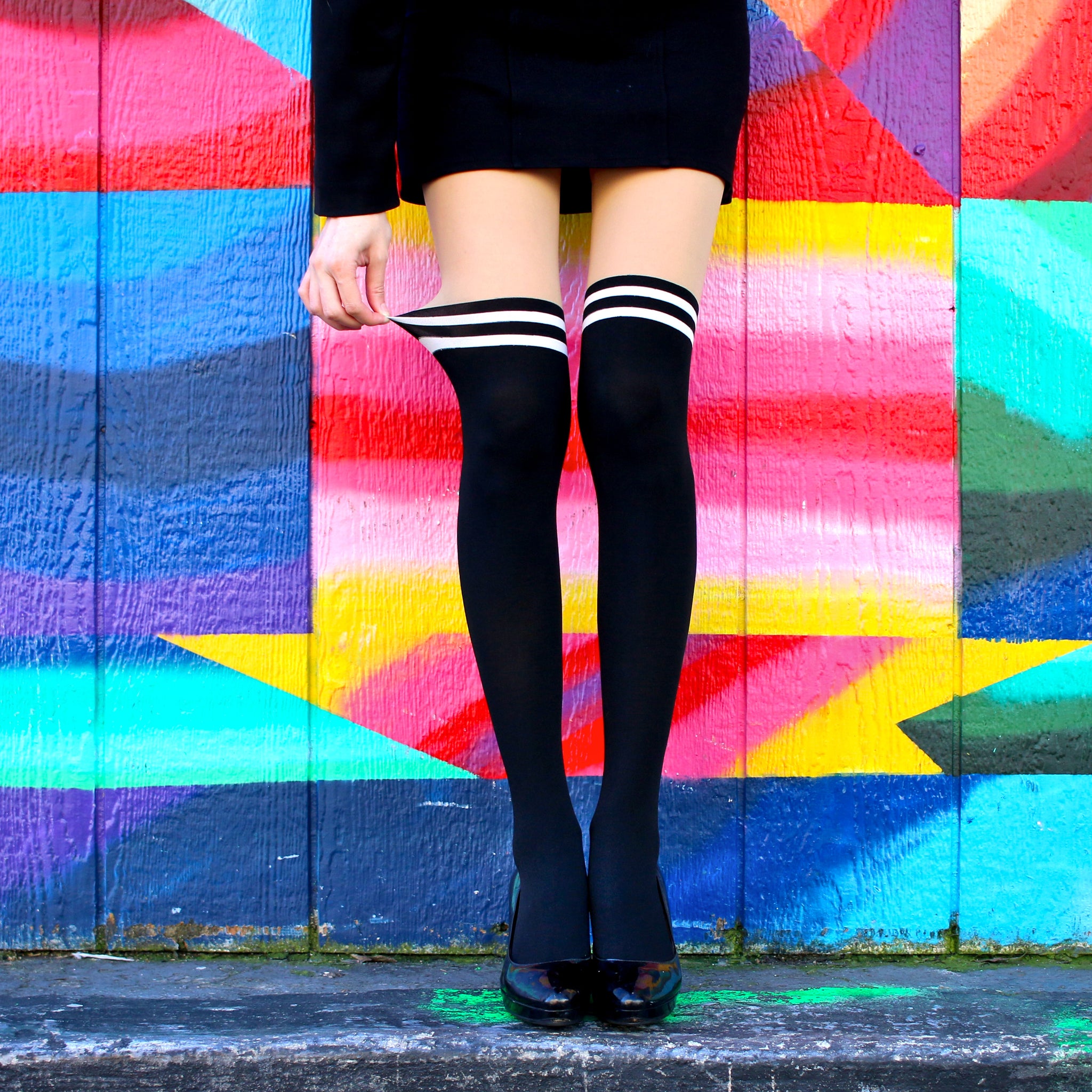 mock thigh high tights – asian icandy