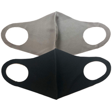 Load image into Gallery viewer, Stretchy Face Masks in Black &amp; Gray (2 Pack)
