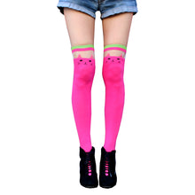 Load image into Gallery viewer, Pink Cat Over The Knee Socks
