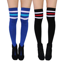 Load image into Gallery viewer, Striped Thigh High Socks, School Girl Costume
